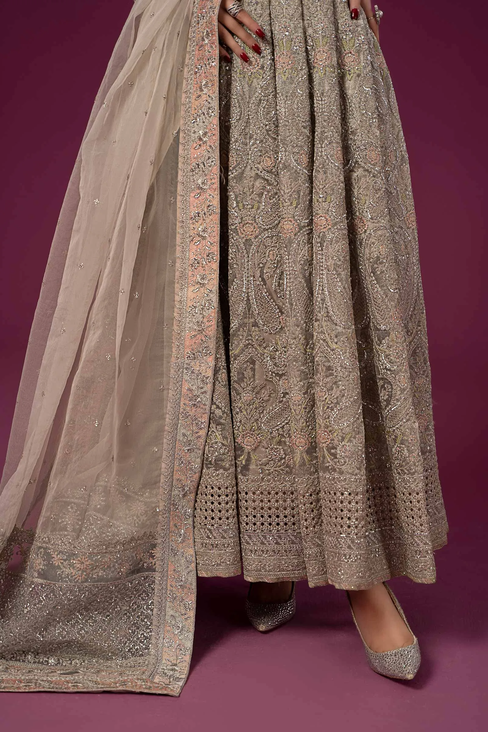 3 Piece Embroidered Net Suit | SF-EF24-25