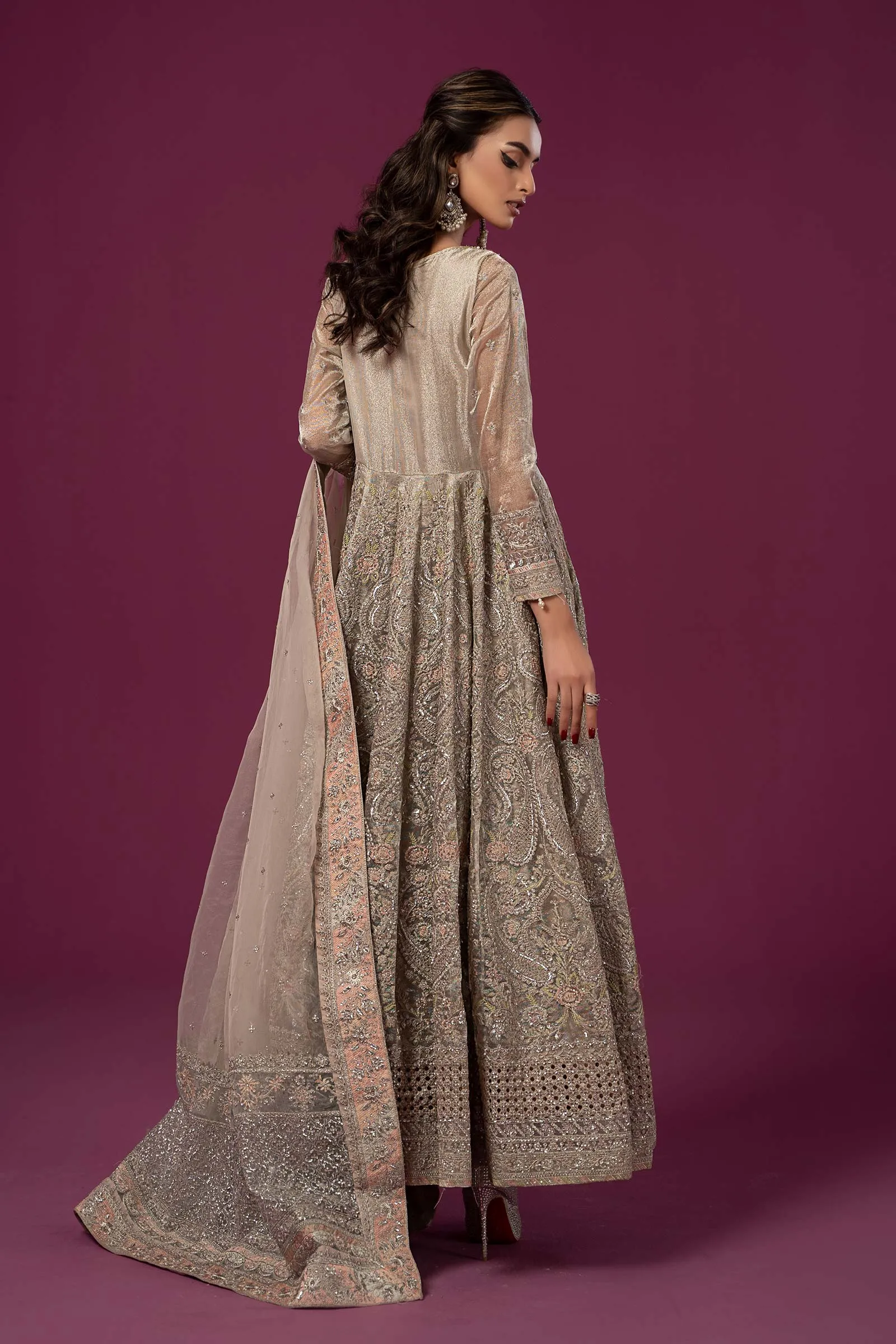 3 Piece Embroidered Net Suit | SF-EF24-25