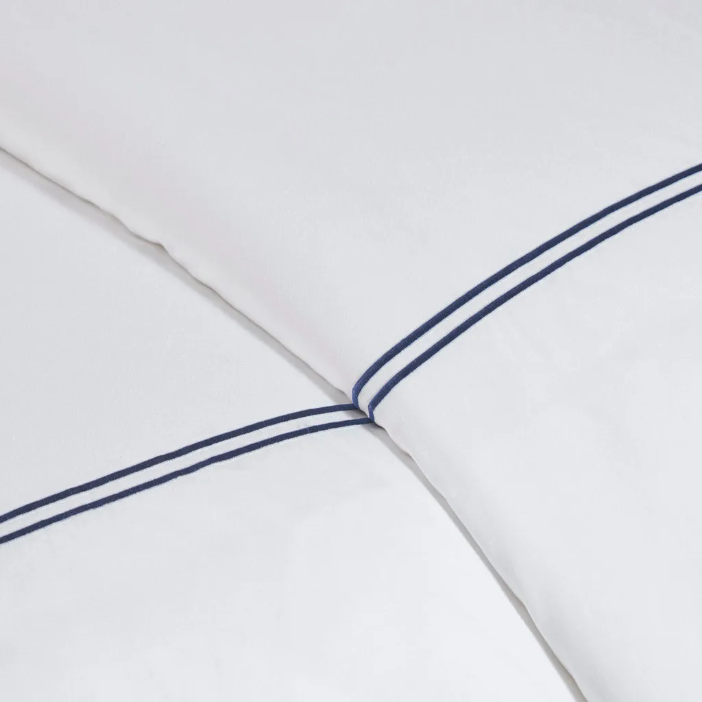 500 Thread Count Luxury Comforter Set - Elegant Cotton Sateen with Embroidered Design for Relaxation
