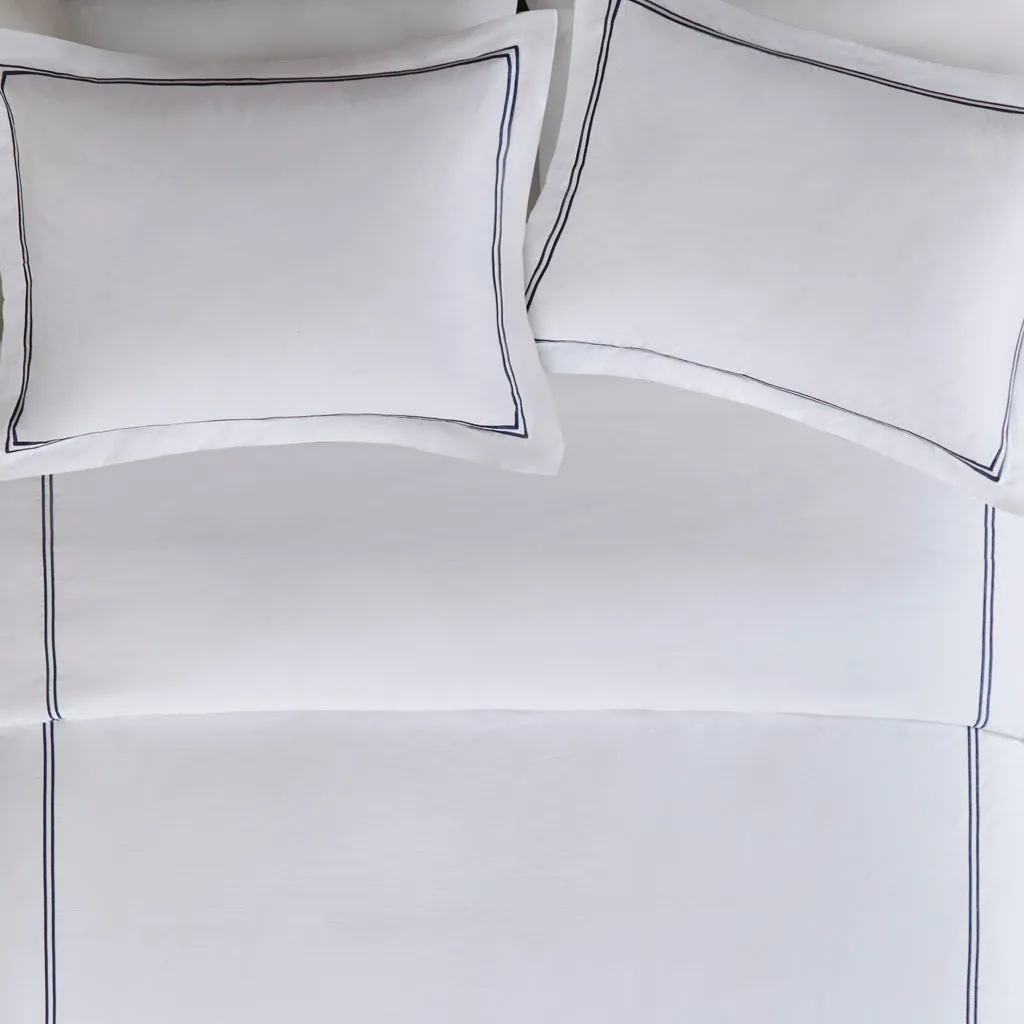 500 Thread Count Luxury Comforter Set - Elegant Cotton Sateen with Embroidered Design for Relaxation