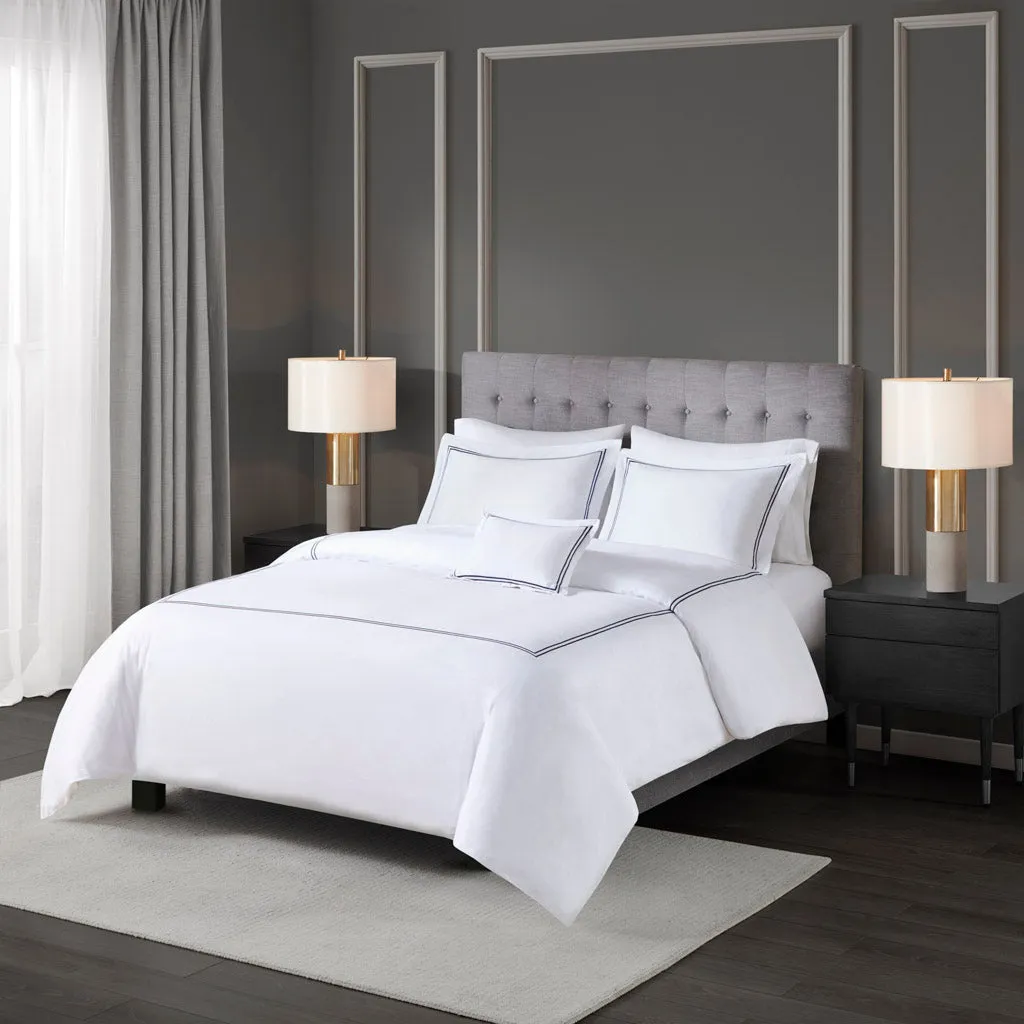 500 Thread Count Luxury Comforter Set - Elegant Cotton Sateen with Embroidered Design for Relaxation