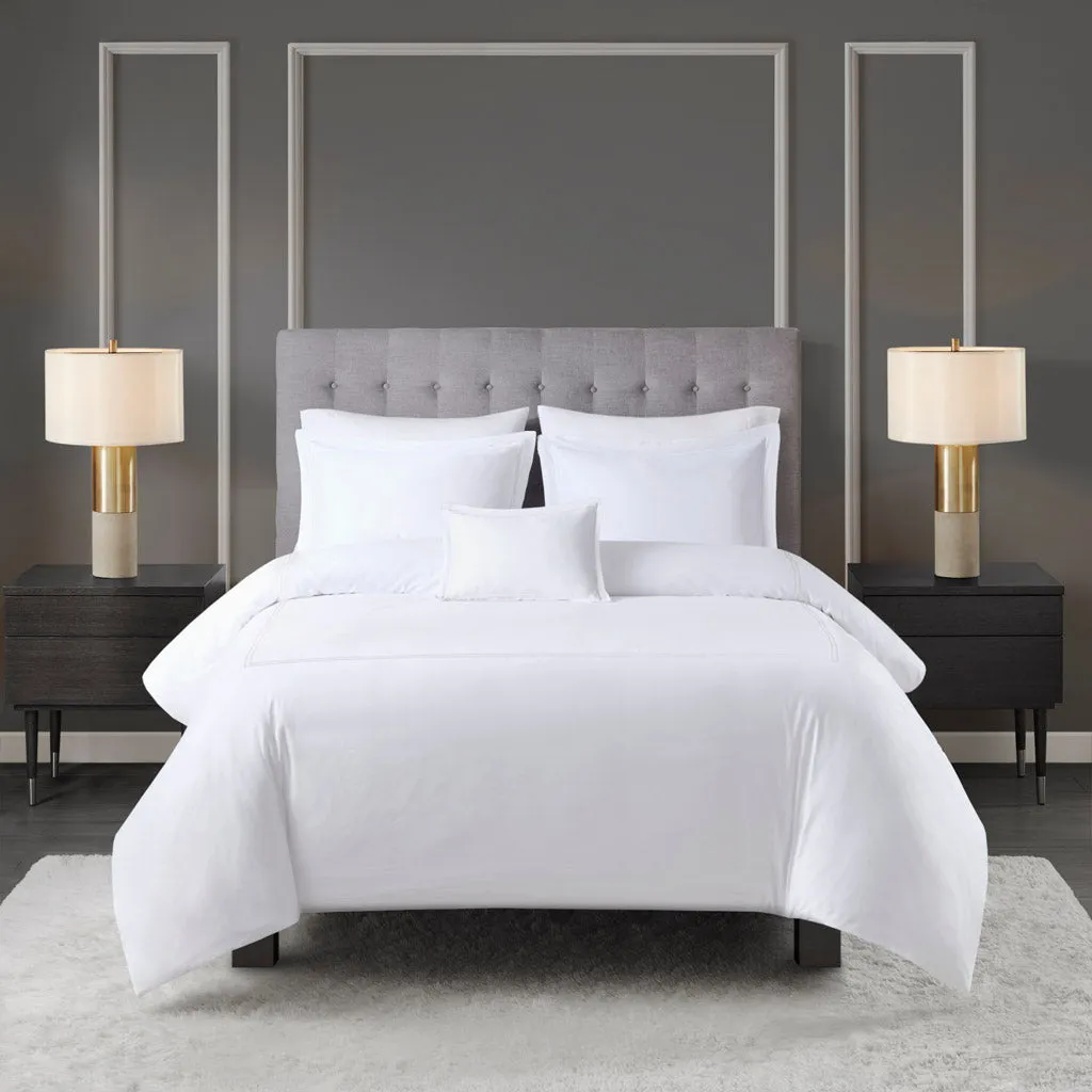 500 Thread Count Luxury Comforter Set - Elegant Cotton Sateen with Embroidered Design for Relaxation