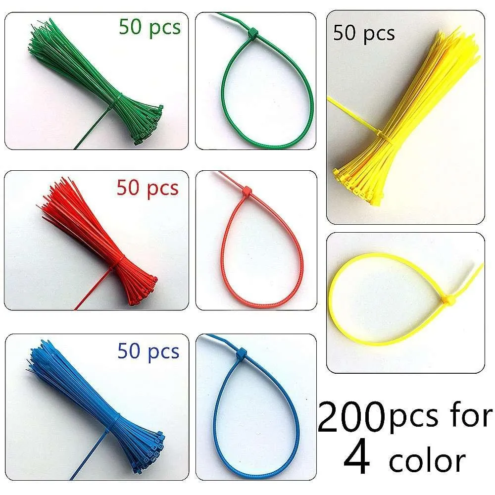 650 pc Nylon Zip Ties Cable Wire Ties Adjustable Self-Locking Multi-Color for Home,Outdoor,Office