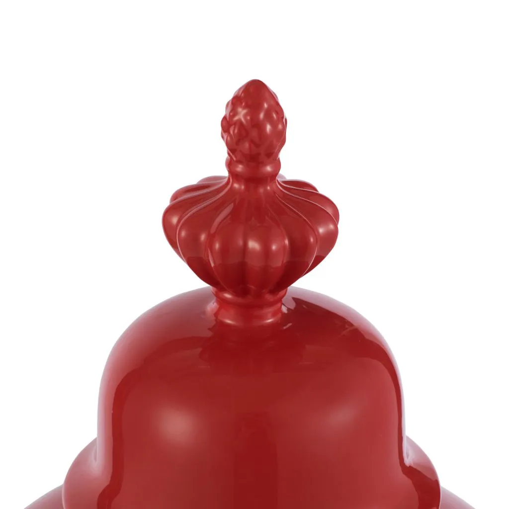 A&B Home Red Ceramic Jar