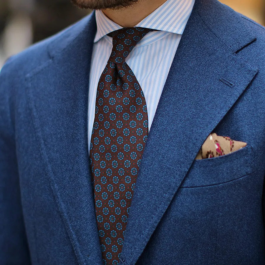 Anniversary Collection - Ancient Madder Silk Tie - Brown