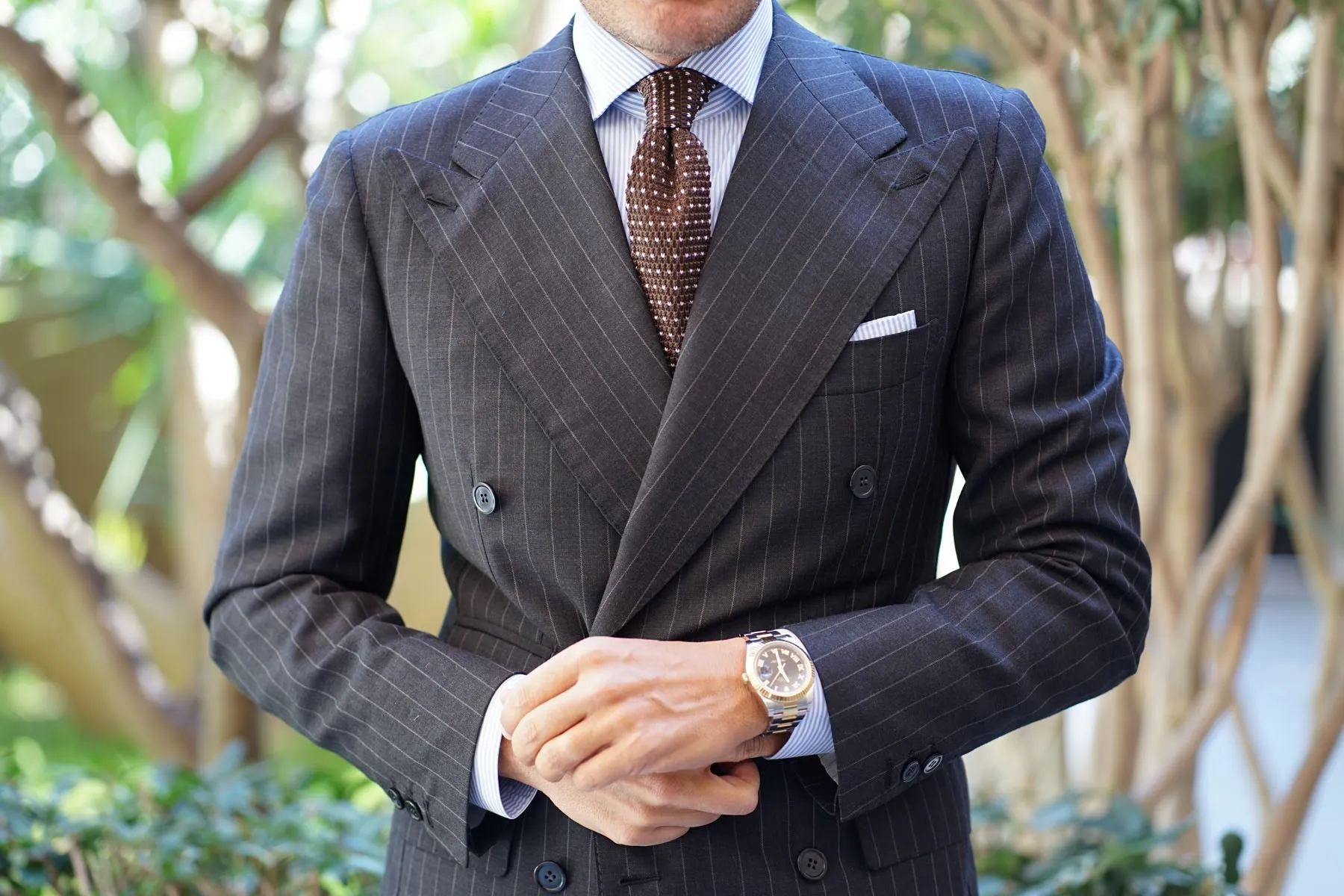Antonio Ambrosio Brown Knitted Tie