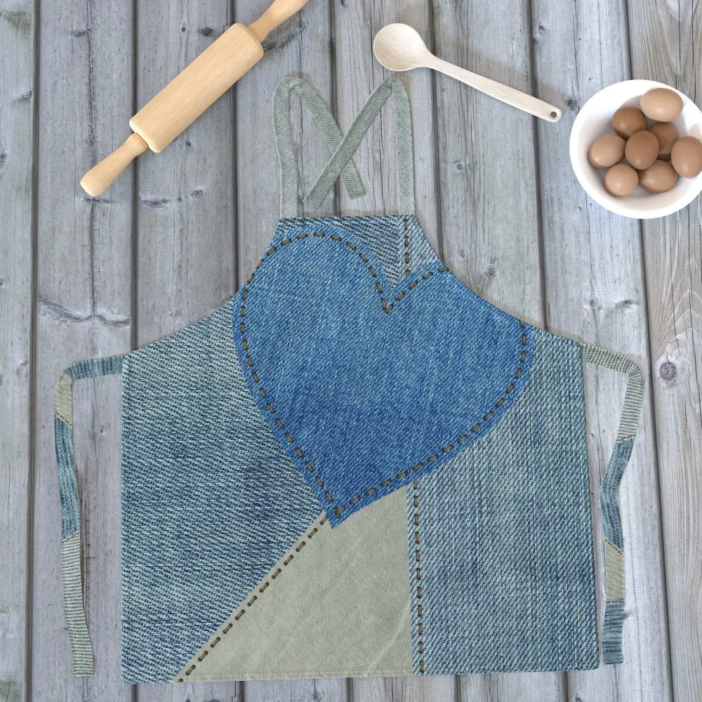 Apron - Denim Heart