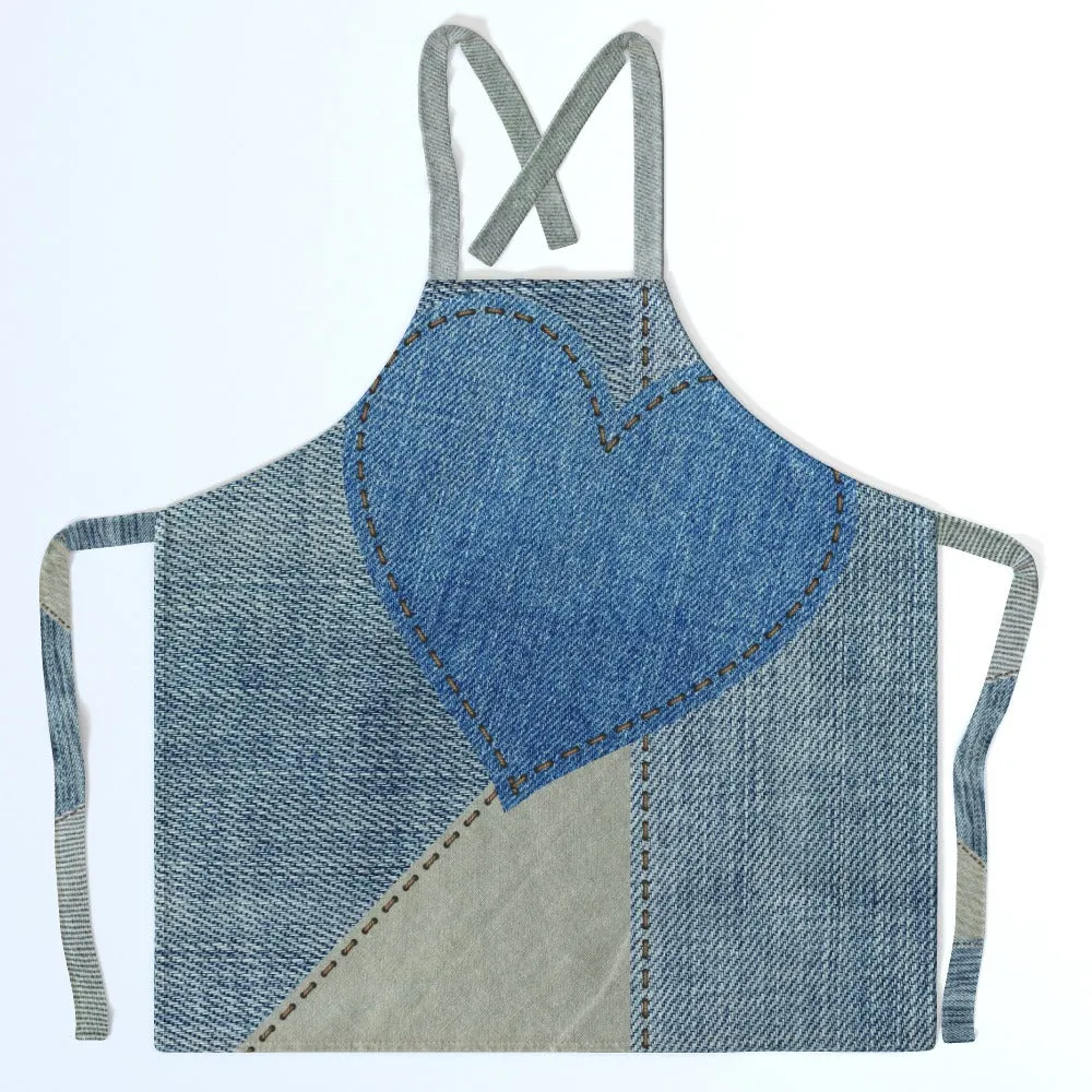 Apron - Denim Heart