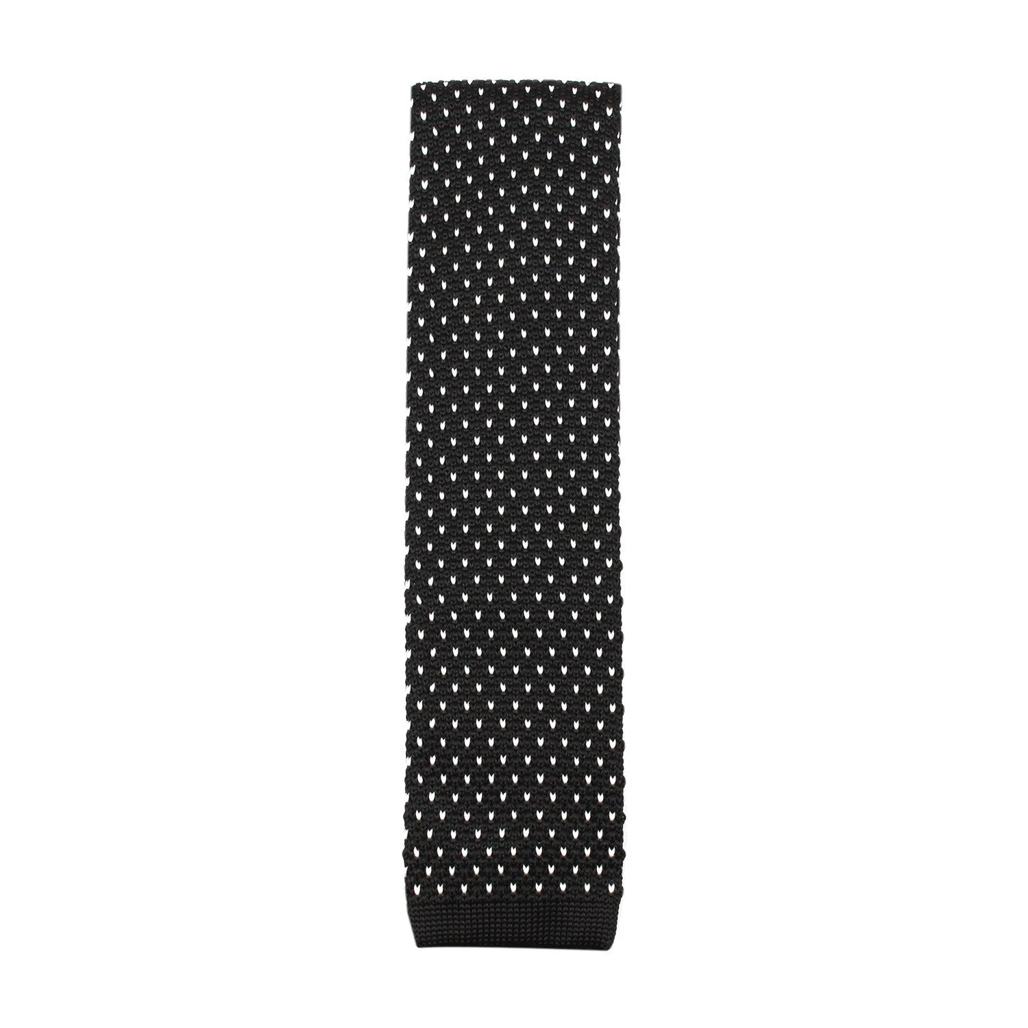 Black & White Pattern Knitted Tie