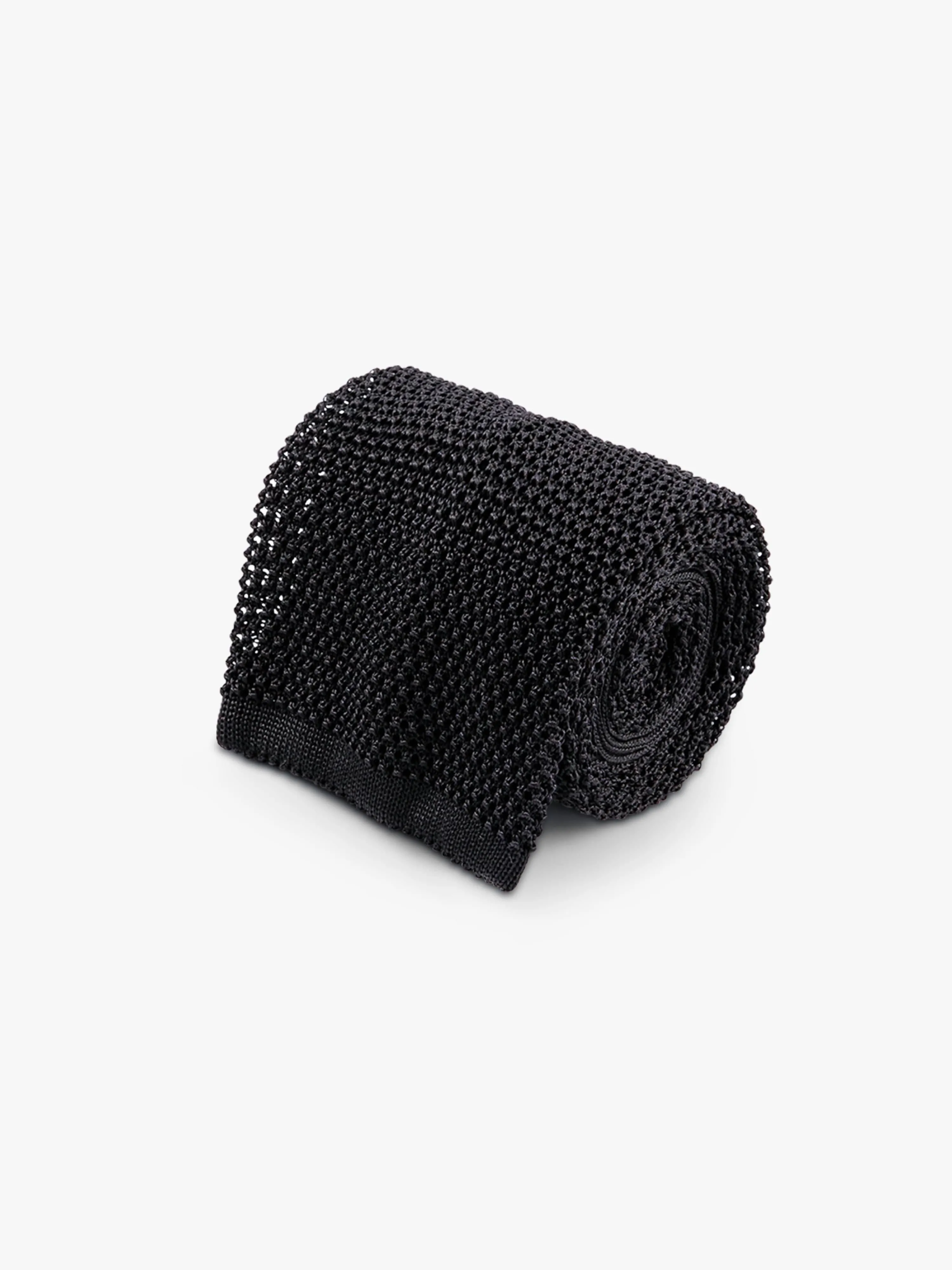 Black Knitted Tie