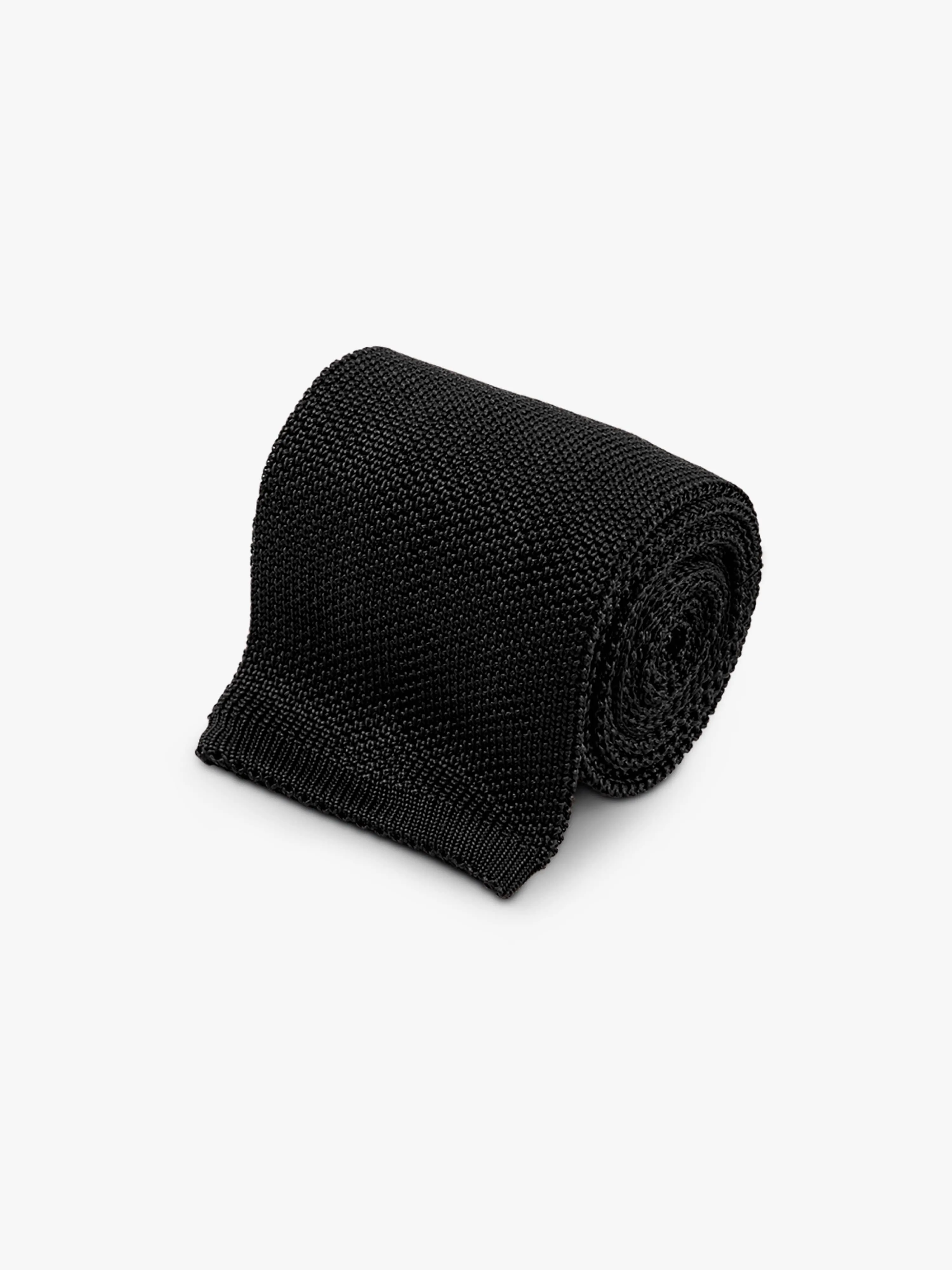 Black Knitted Tie