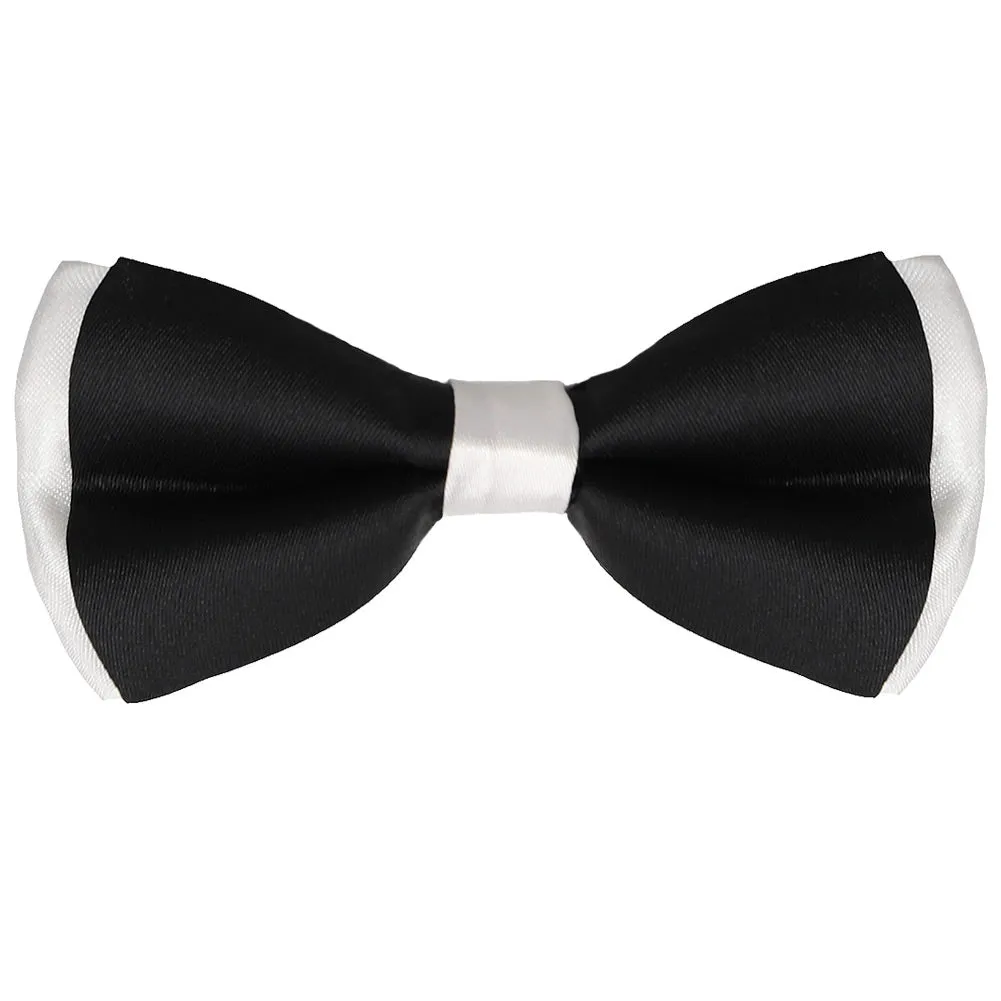 Black on White Bow Tie