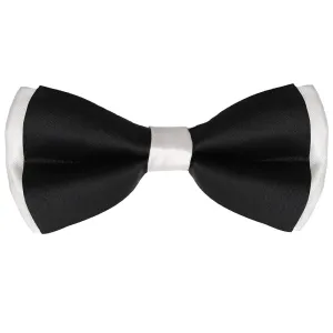 Black on White Bow Tie