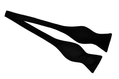Black Silk Self Tie Bow Ties