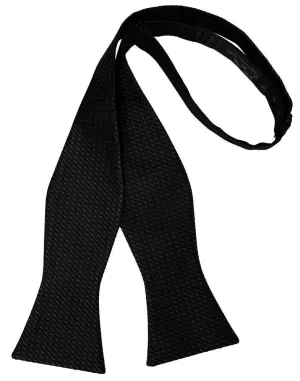 Black Silk Weave Self Tie Bow Tie