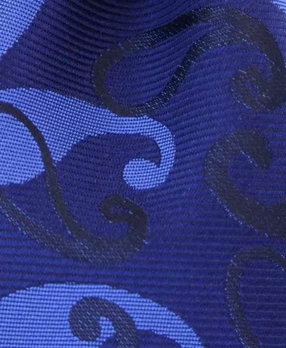 Blue and Black Paisley Tie