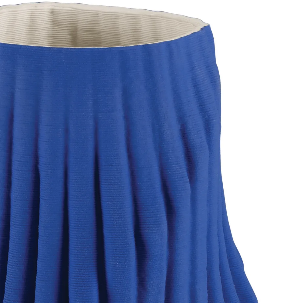 Blue Pleat Vase