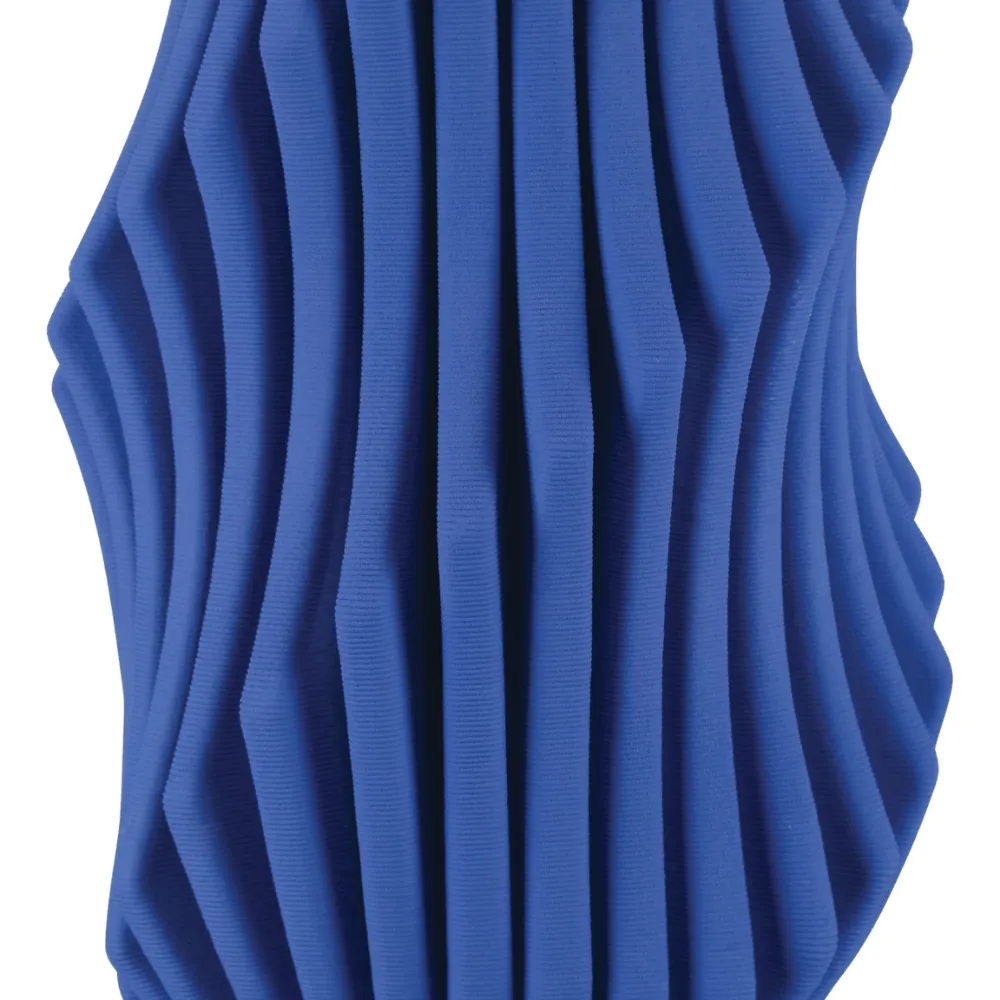 Blue Pleat Vase