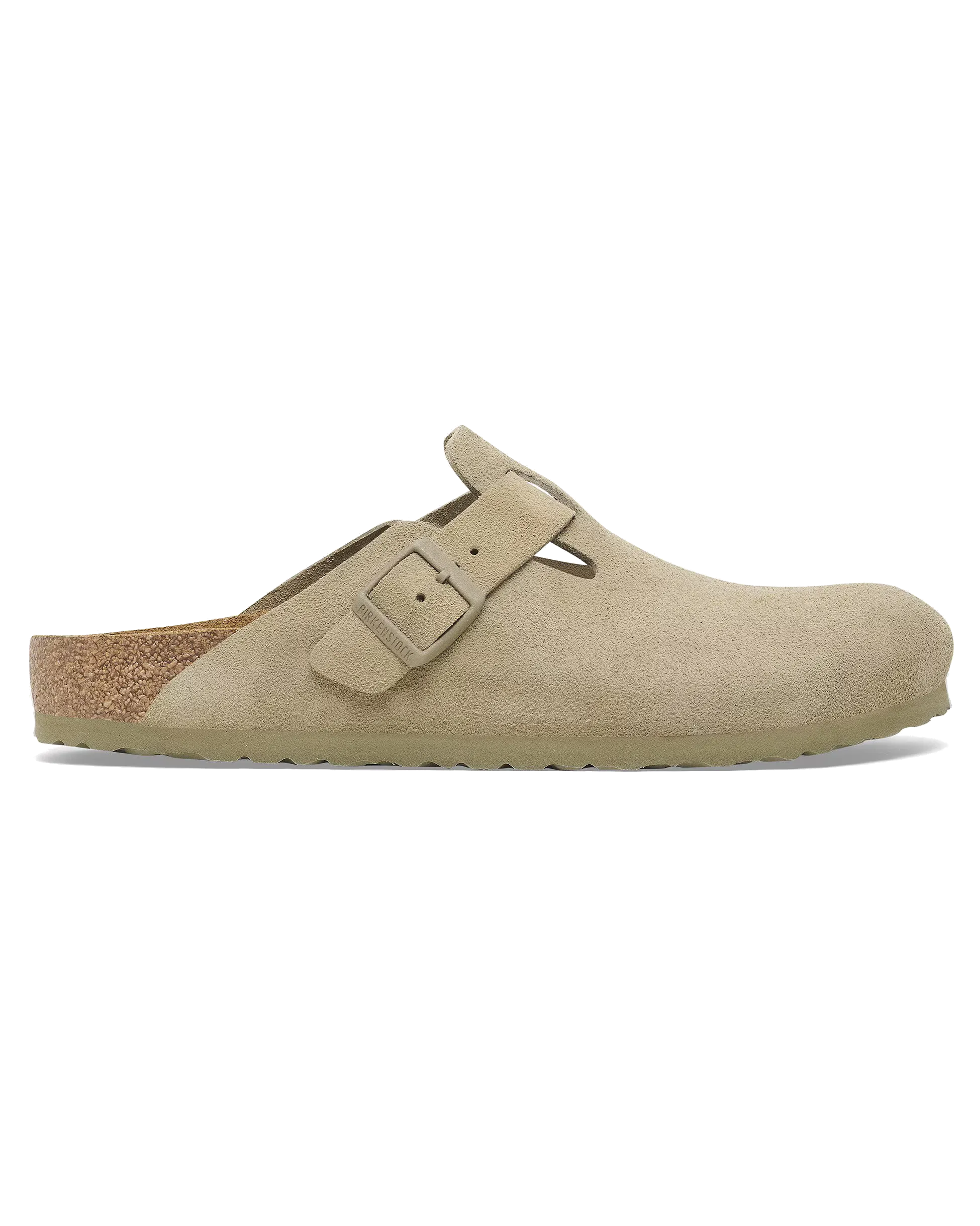 Boston Suede Leather Sandals in Faded Khaki