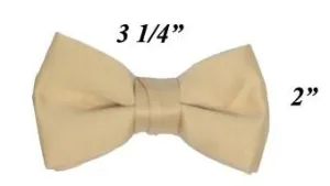 Boys Beige Pre-Tied Bow Tie