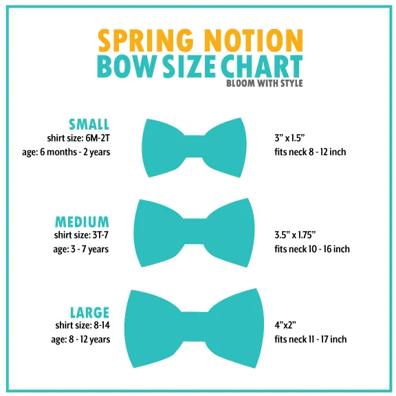 Boys' Cotton Floral Bow Tie, Blue/Red (Color F30)