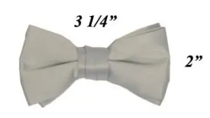 Boys Gray Pre-Tied Bow Tie