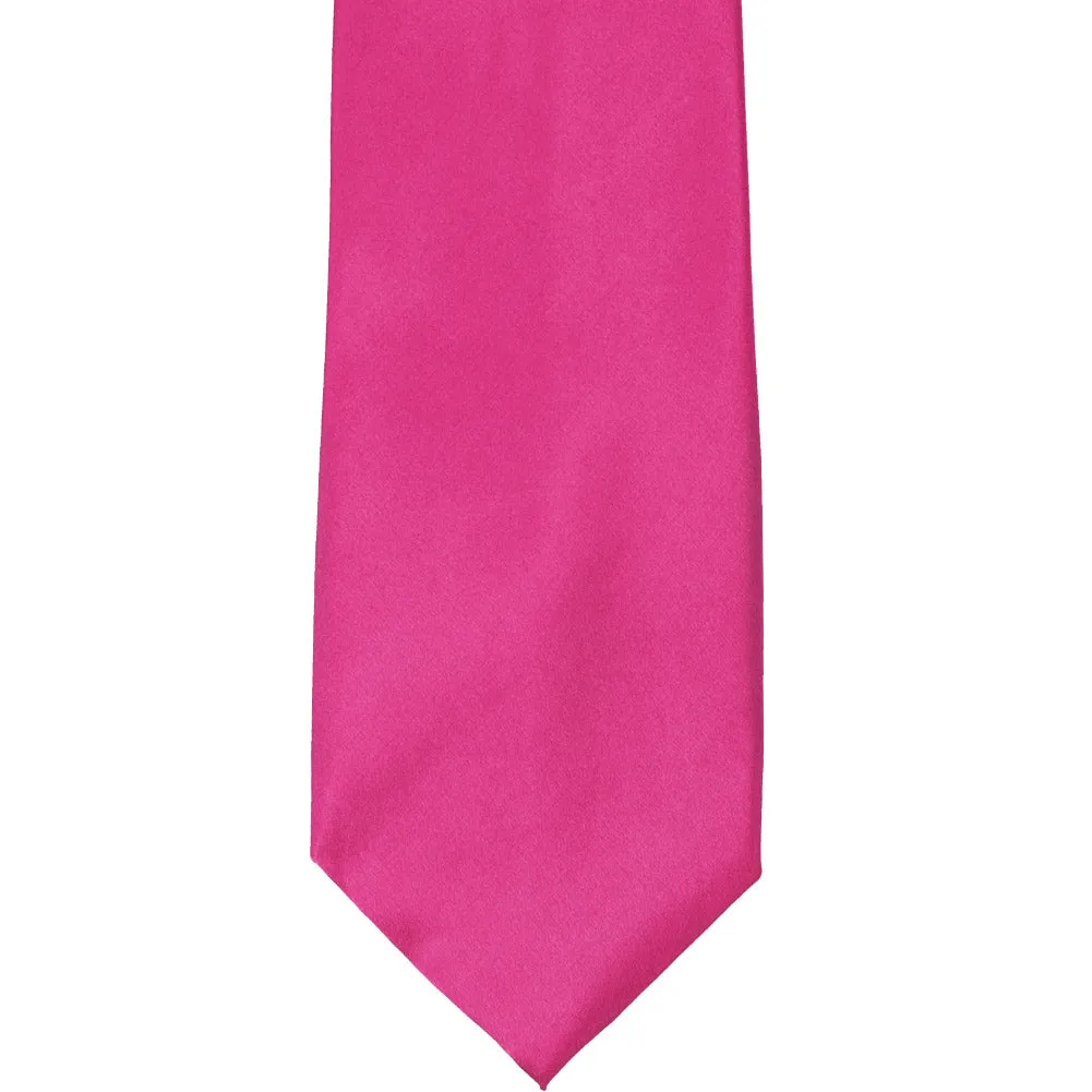 Bright Fuchsia Solid Color Necktie