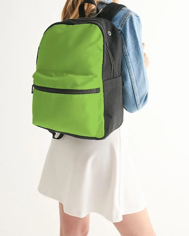 Bright Warm Green Canvas Backpack | Bright Pure Warm Green | C50M0Y100K0
