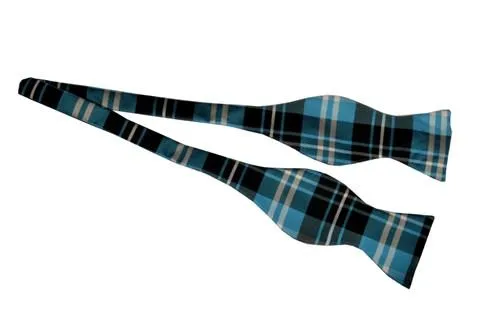Brown/Black Self Tie Plaid Bow Ties