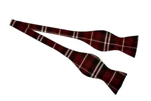 Brown/Black Self Tie Plaid Bow Ties