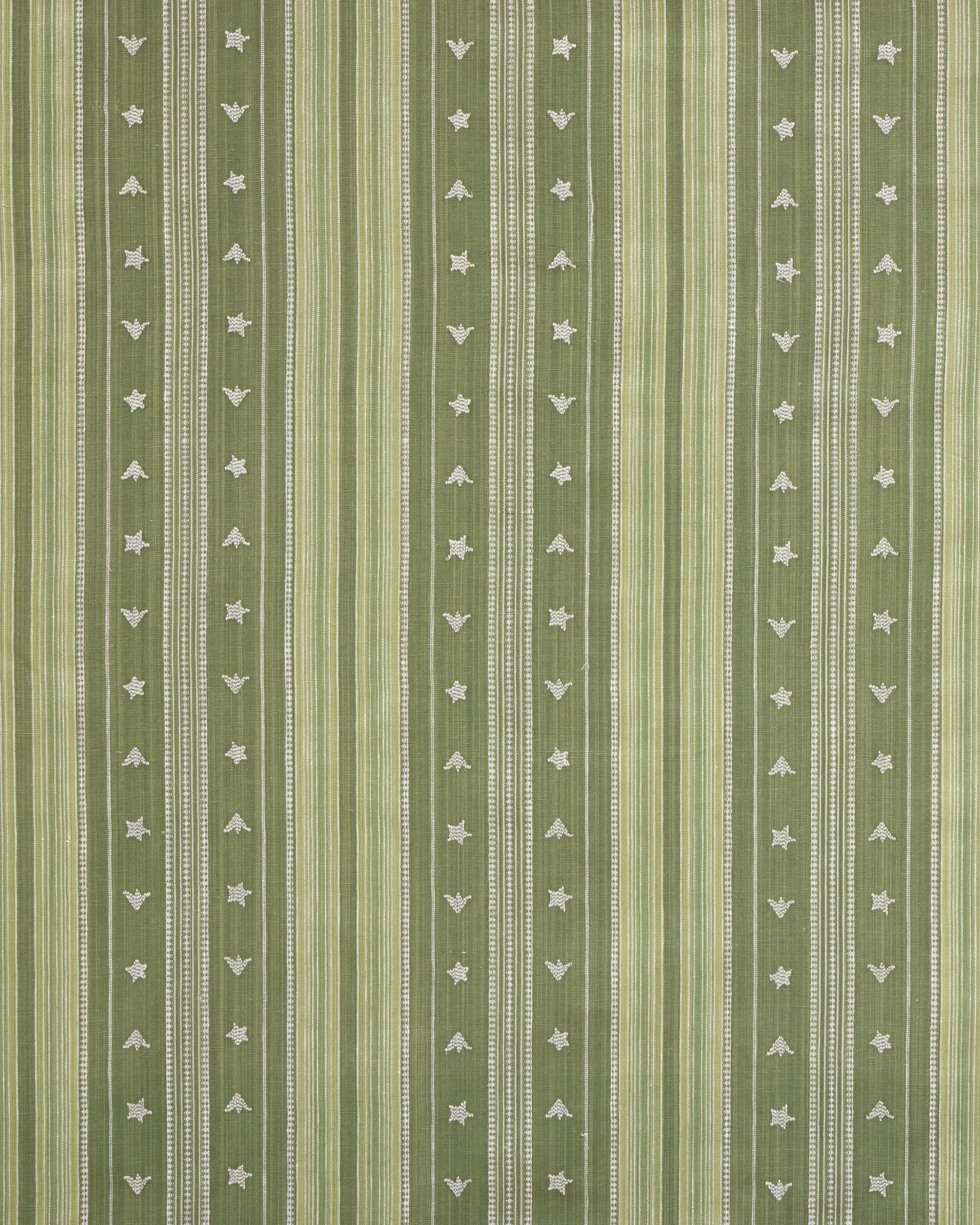 Budding Stripe Fabric in Grass