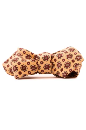Buff & Red Micropattern Madder Silk Bow Tie