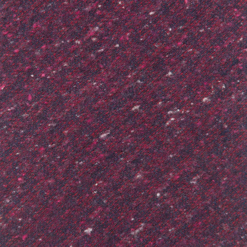 Burgundy Houndstooth Cotton Silk Wool Tie