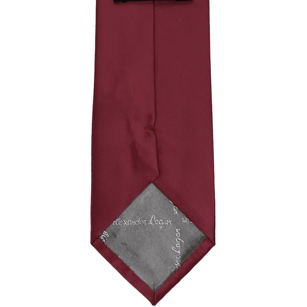Burgundy Solid Color Necktie
