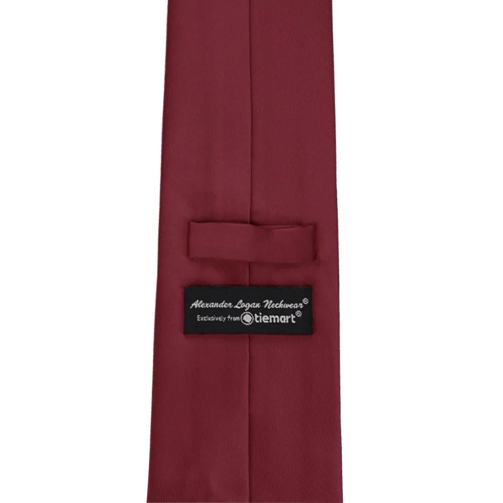 Burgundy Solid Color Necktie