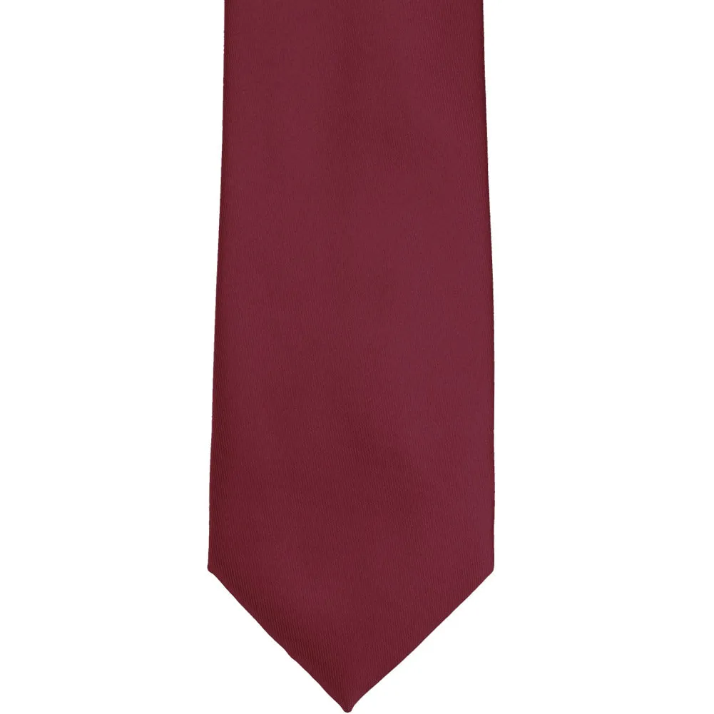 Burgundy Solid Color Necktie