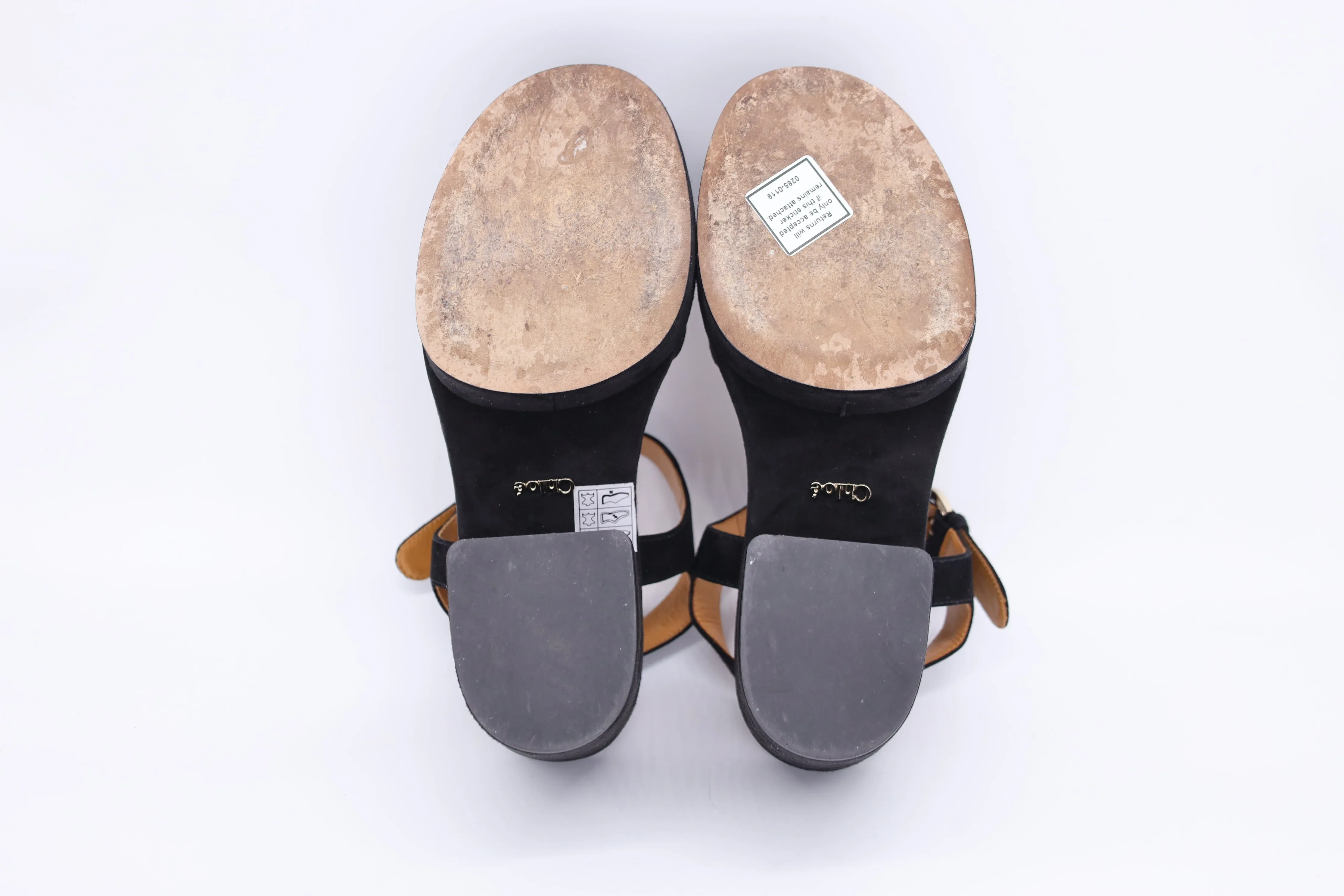 Chloe Odina Sandals in Black Suede
