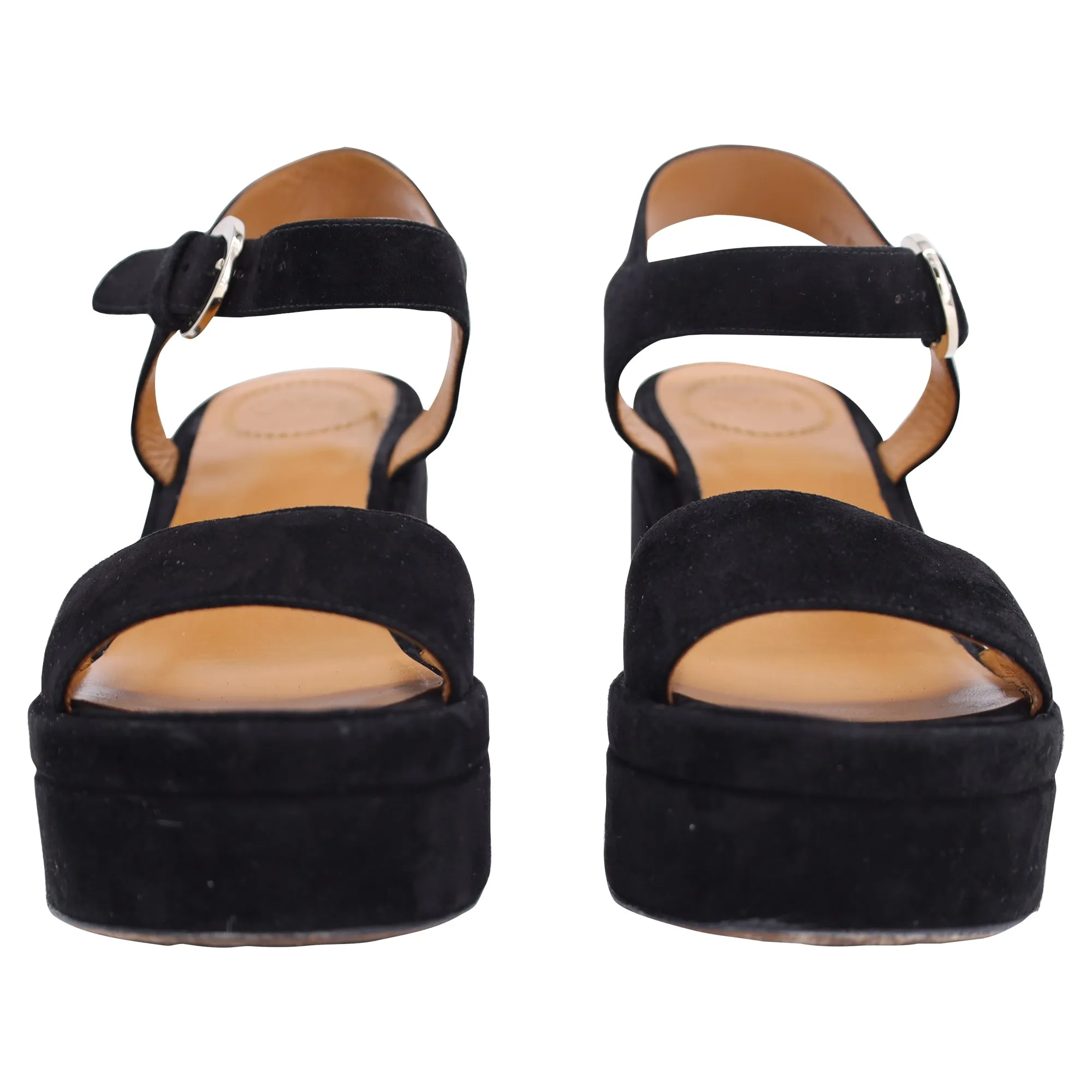 Chloe Odina Sandals in Black Suede