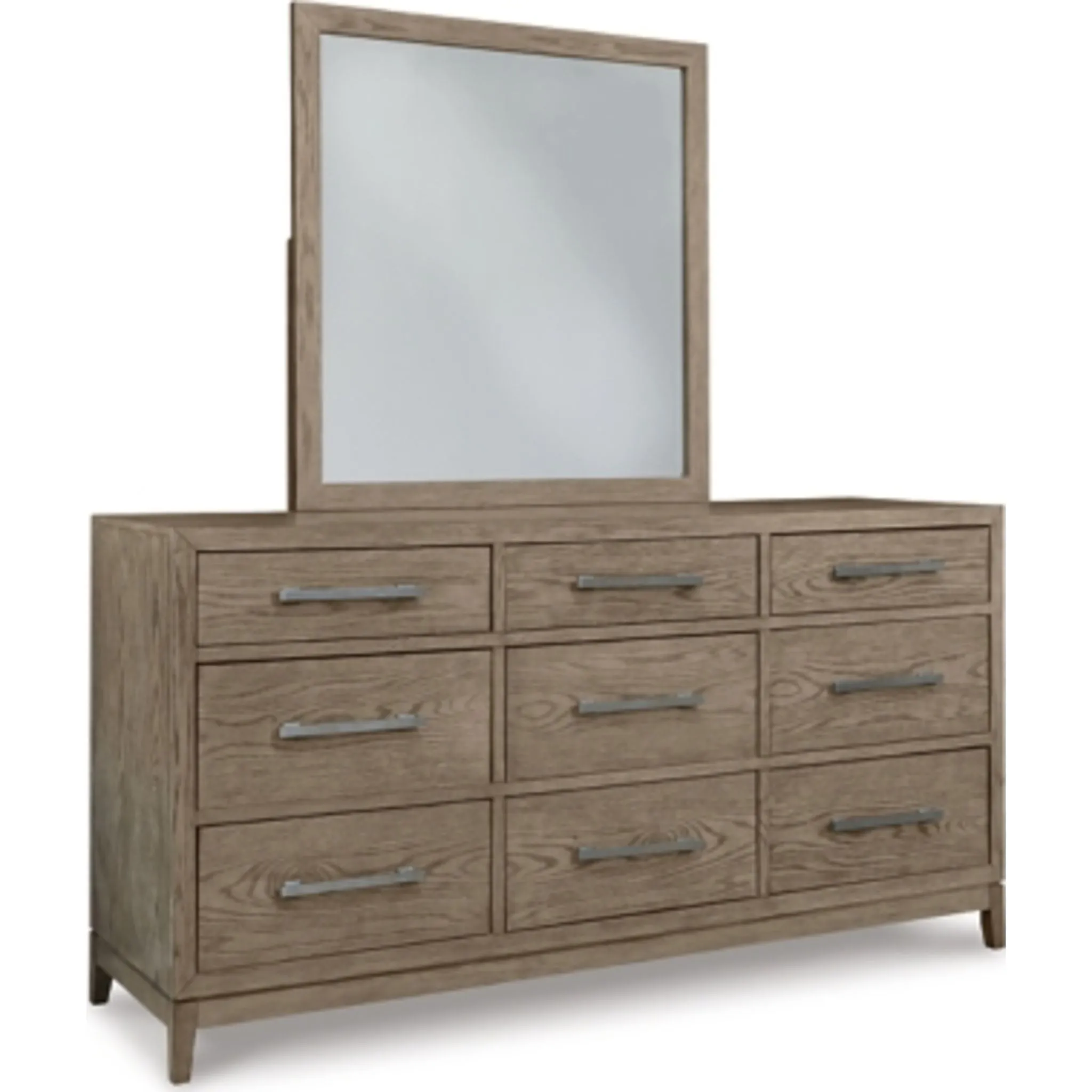 Chrestner Dresser and Mirror - Gray