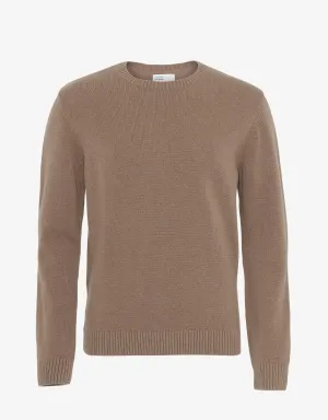 Classic Merino Wool Crew - Warm Taupe