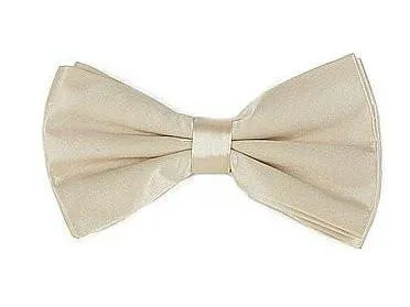 Cream Silk Self Tie Bow Ties