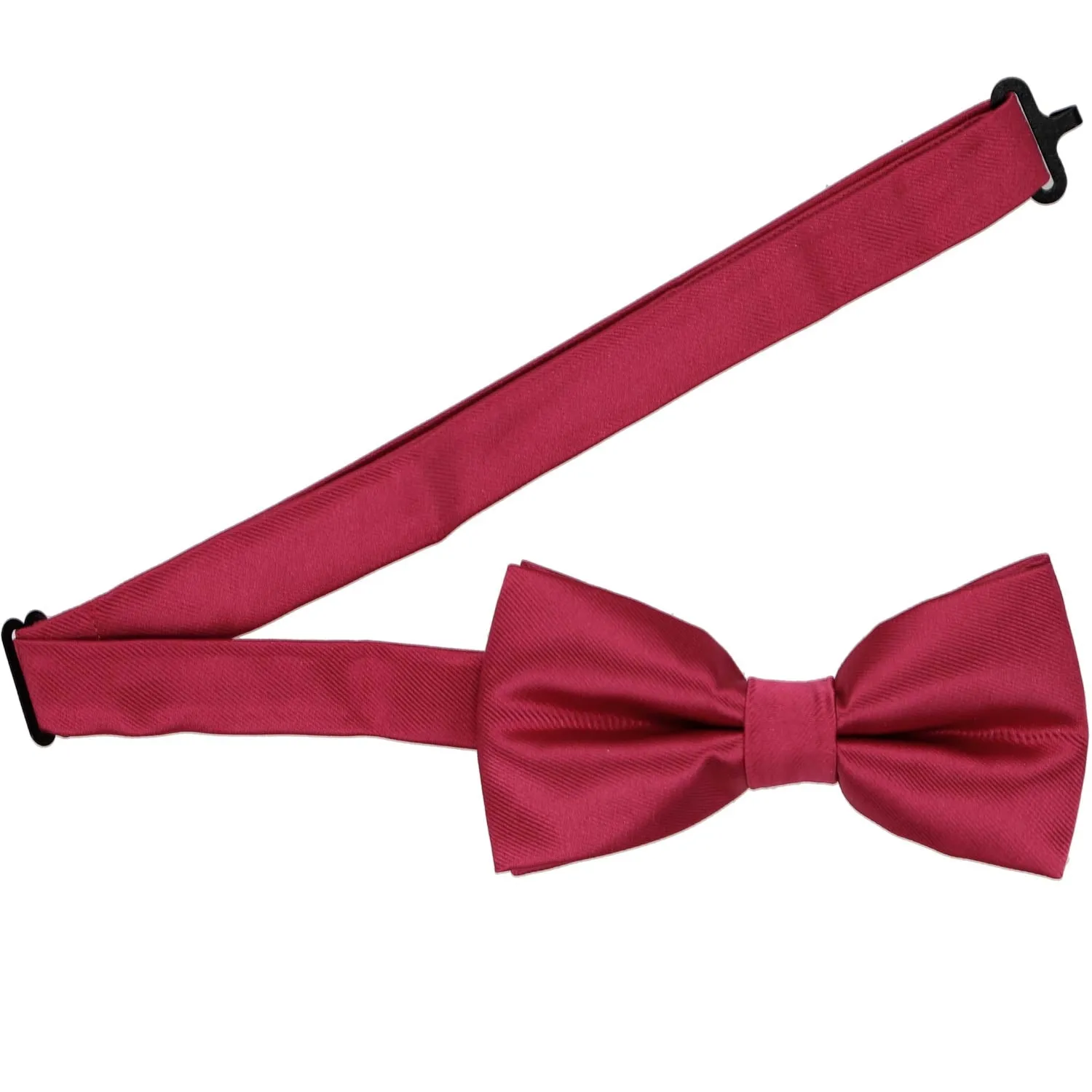 Crimson Red Band Collar Bow Tie