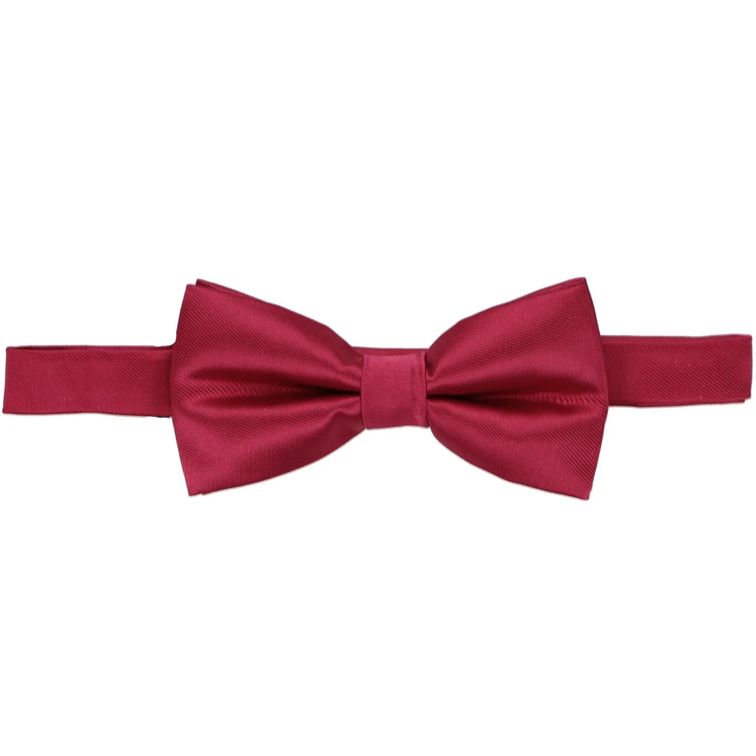 Crimson Red Band Collar Bow Tie