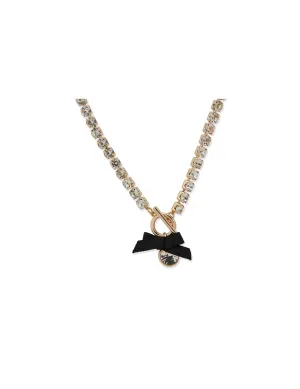 Crystal Bow Bracelet and Necklace Bundle