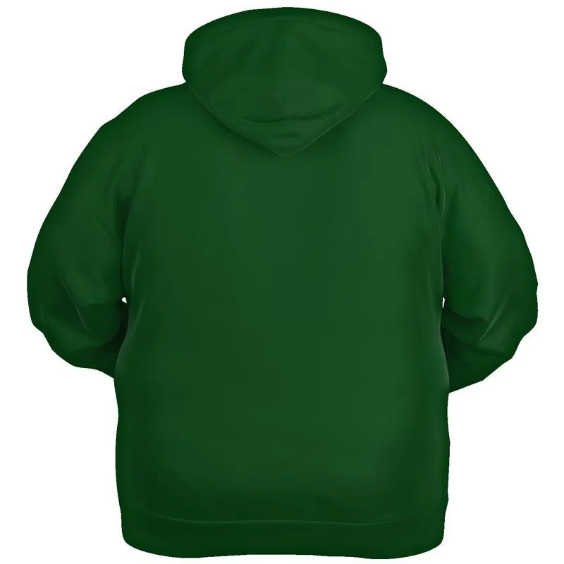 Dark Green Hoodie | Unisex | with PLUS sizes | Dark Pure Green | C100M0Y100K80