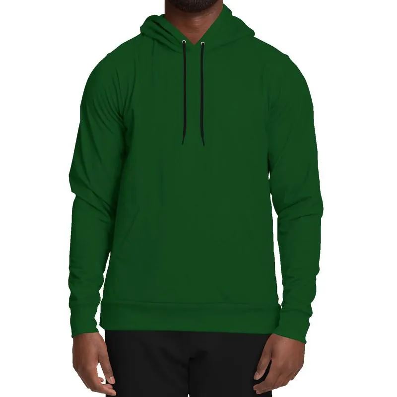 Dark Green Hoodie | Unisex | with PLUS sizes | Dark Pure Green | C100M0Y100K80