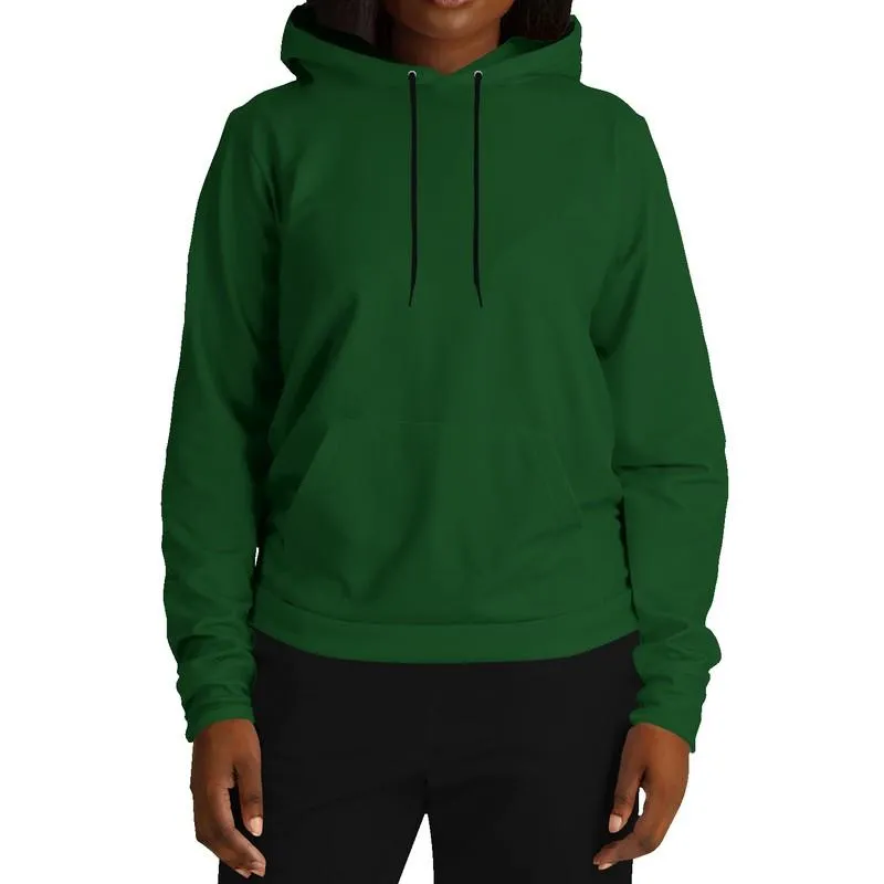 Dark Green Hoodie | Unisex | with PLUS sizes | Dark Pure Green | C100M0Y100K80