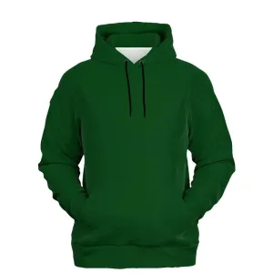 Dark Green Hoodie | Unisex | with PLUS sizes | Dark Pure Green | C100M0Y100K80