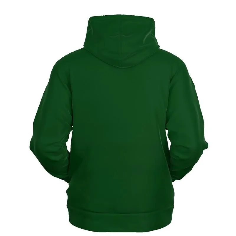 Dark Green Hoodie | Unisex | with PLUS sizes | Dark Pure Green | C100M0Y100K80