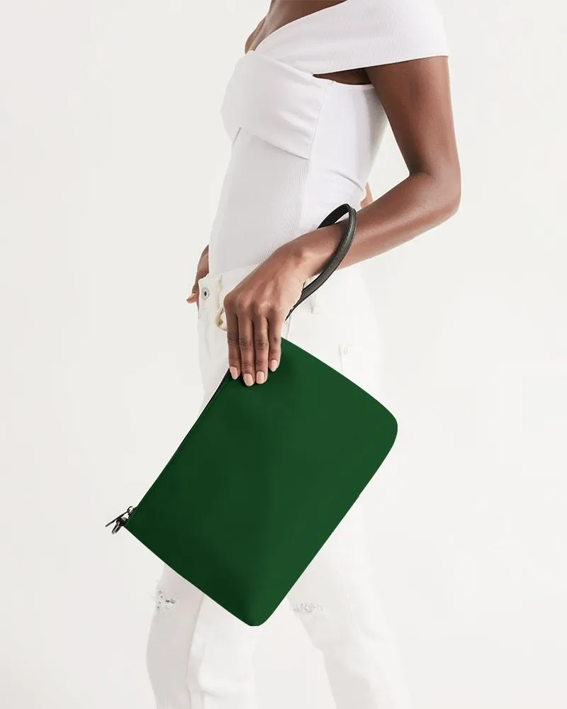 Dark Green Zip Pouch | Dark Pure Green | C100M0Y100K80
